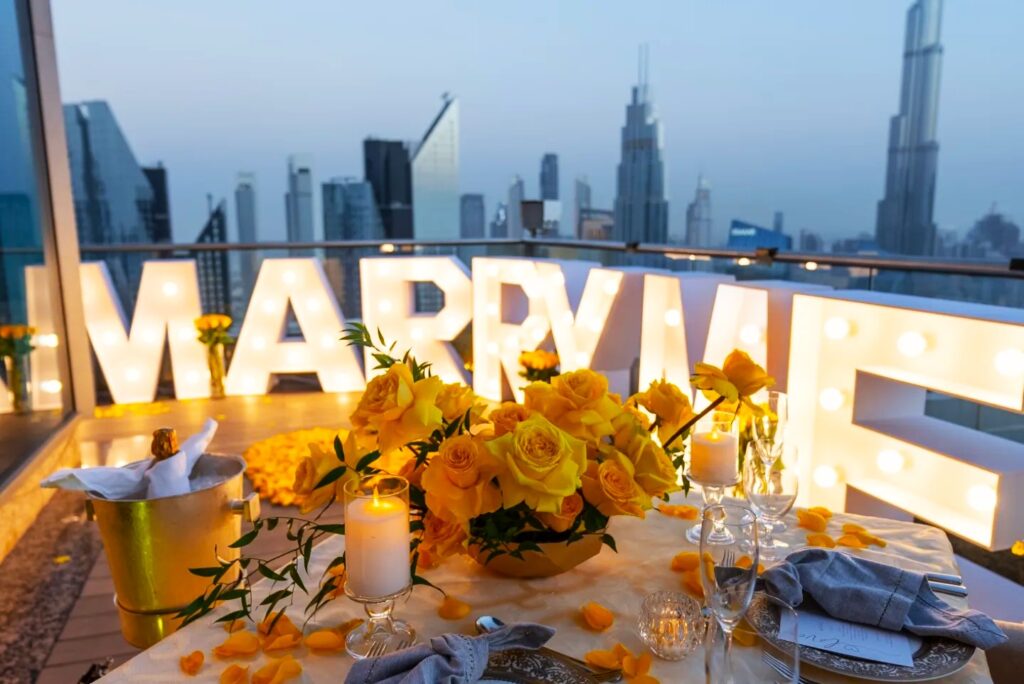 Marry Me Sign Yellow