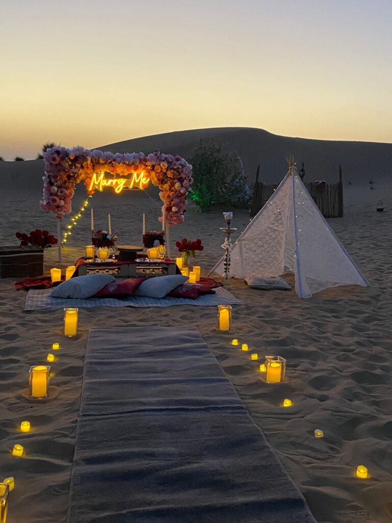 Propose in Dubai Desert