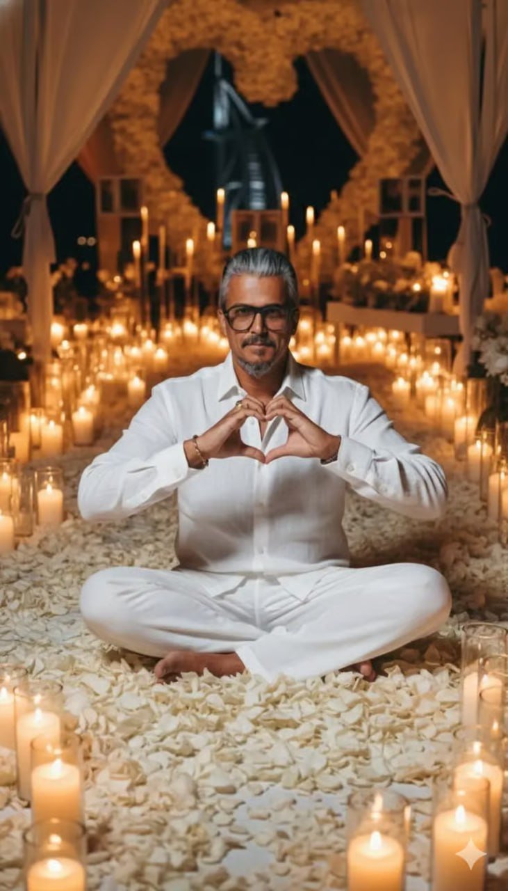 Ankur Bagga at a candlelit Proposal Dubai setup