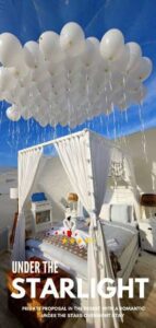 Under the Starlight - Propose in a pop-up luxury camp in Dubai