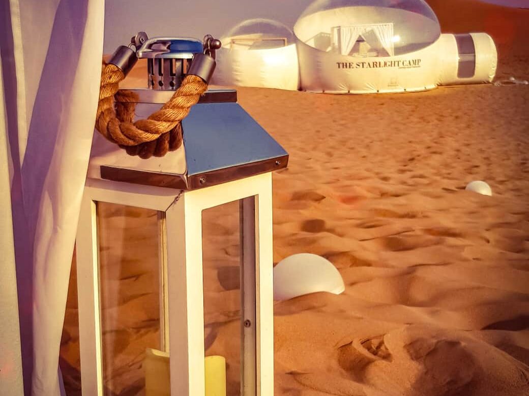 Luxurious tent in the desert in Dubai