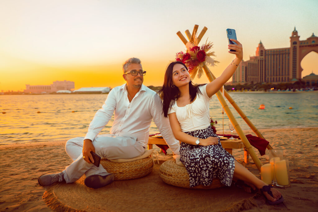 Romantic picnic in Palm Jumeirah, Dubai