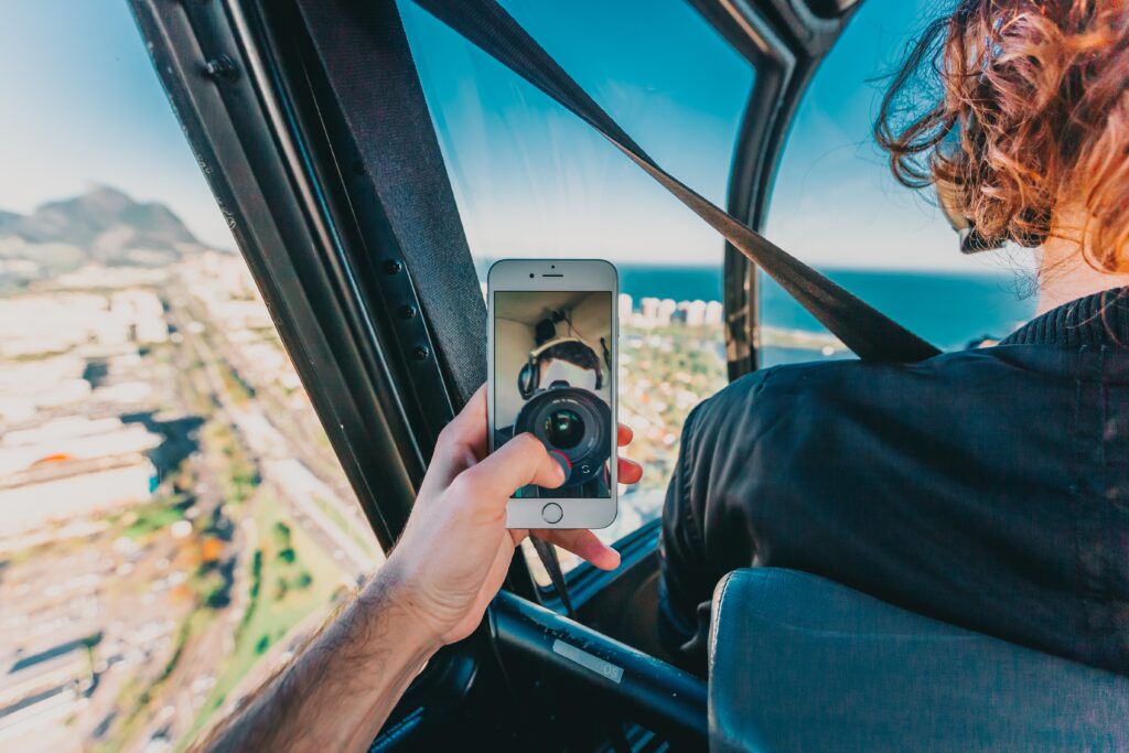 Helicopter over Dubai