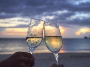 Cheers with a bubbly in Dubai