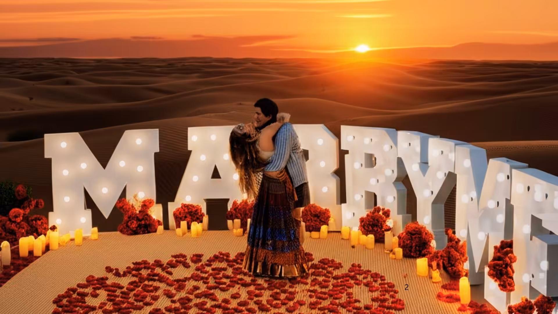 Attractive proposal in desert Dubai