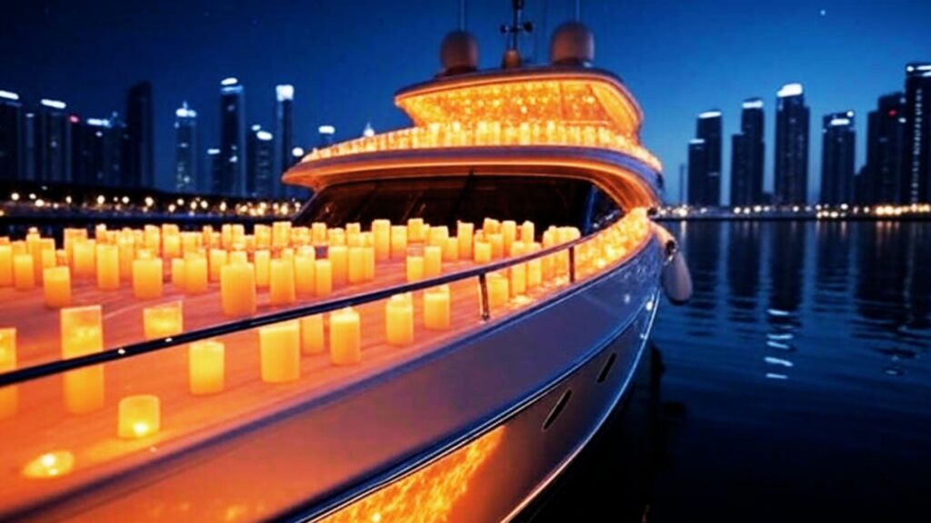 details of your candlelit boat proposal