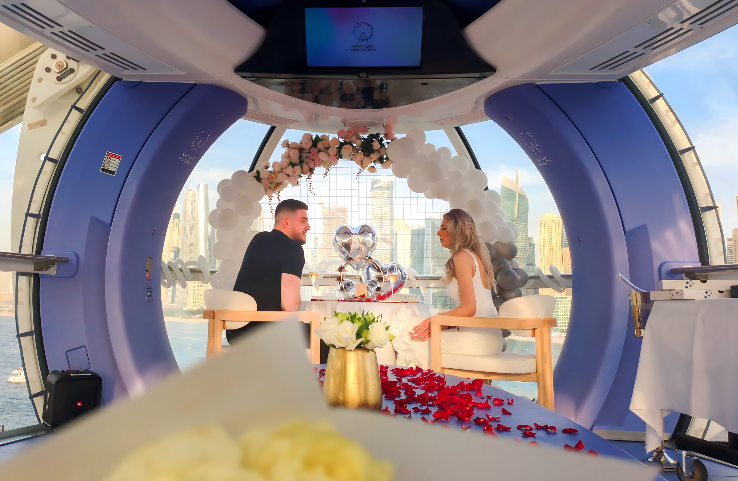private pod for one rotatio, ain dubai private cabin proposal dubai engaged scaled