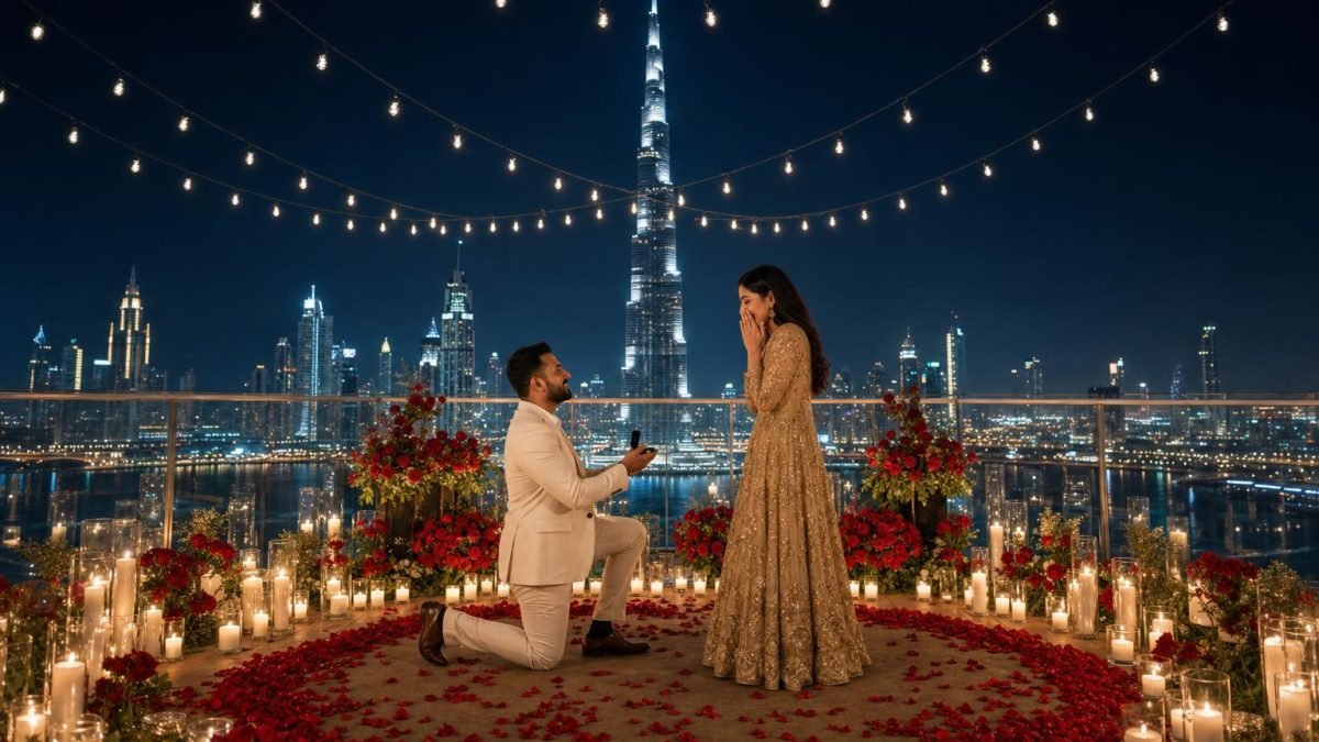 Romantic Proposal Facing Burj Khalifa