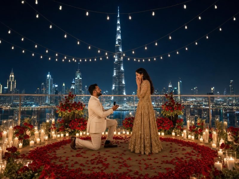 Romantic Proposal Facing Burj Khalifa