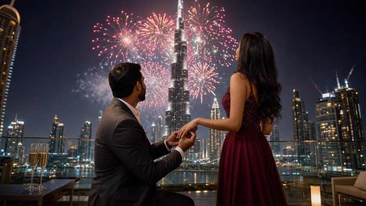 Private Garden Terrace Facing Dancing Fountains and Burj Khalifa