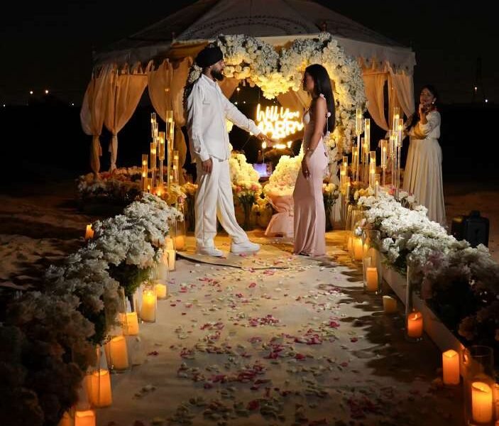Half Desert Candlelit Romance Proposal