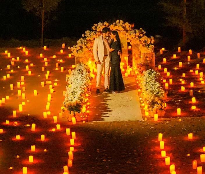 Half Desert Candlelit Romance Proposal