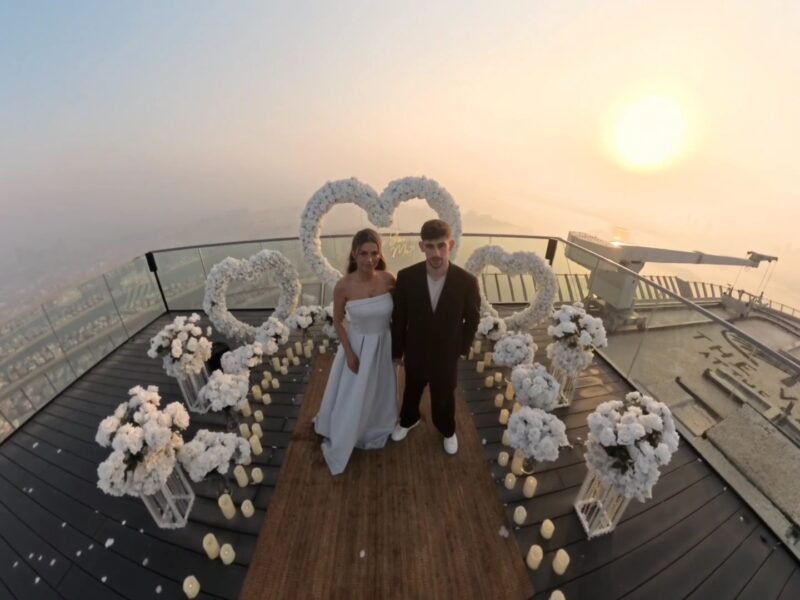 Exclusive Private Rooftop Proposal – Highest Rooftop on Palm Jumeirah at Sunrise