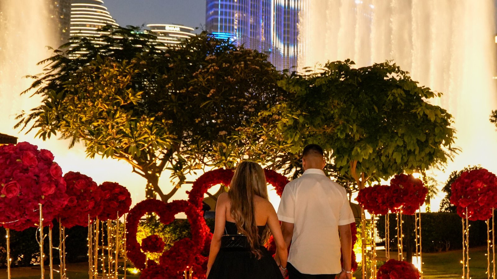 Private Garden Terrace Facing Dancing Fountains and Burj Khalifa - luxury proposal by Proposal Dubai