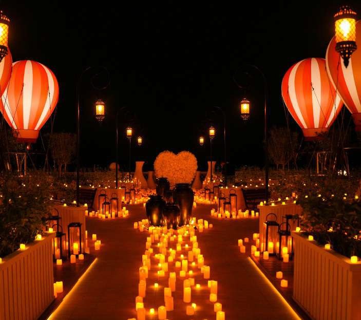 Exclusive Private Terrace with 4 Tethered Balloons, Burj Al Arab View