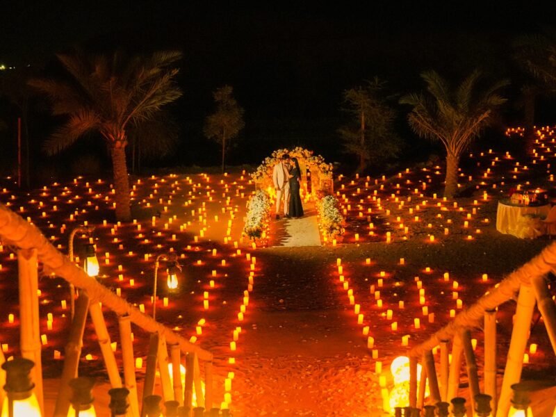 Candlelit Private Desert Oasis Proposal
