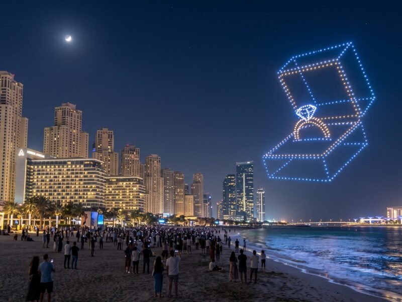 Custom Designed Drone Show – Beach or Desert
