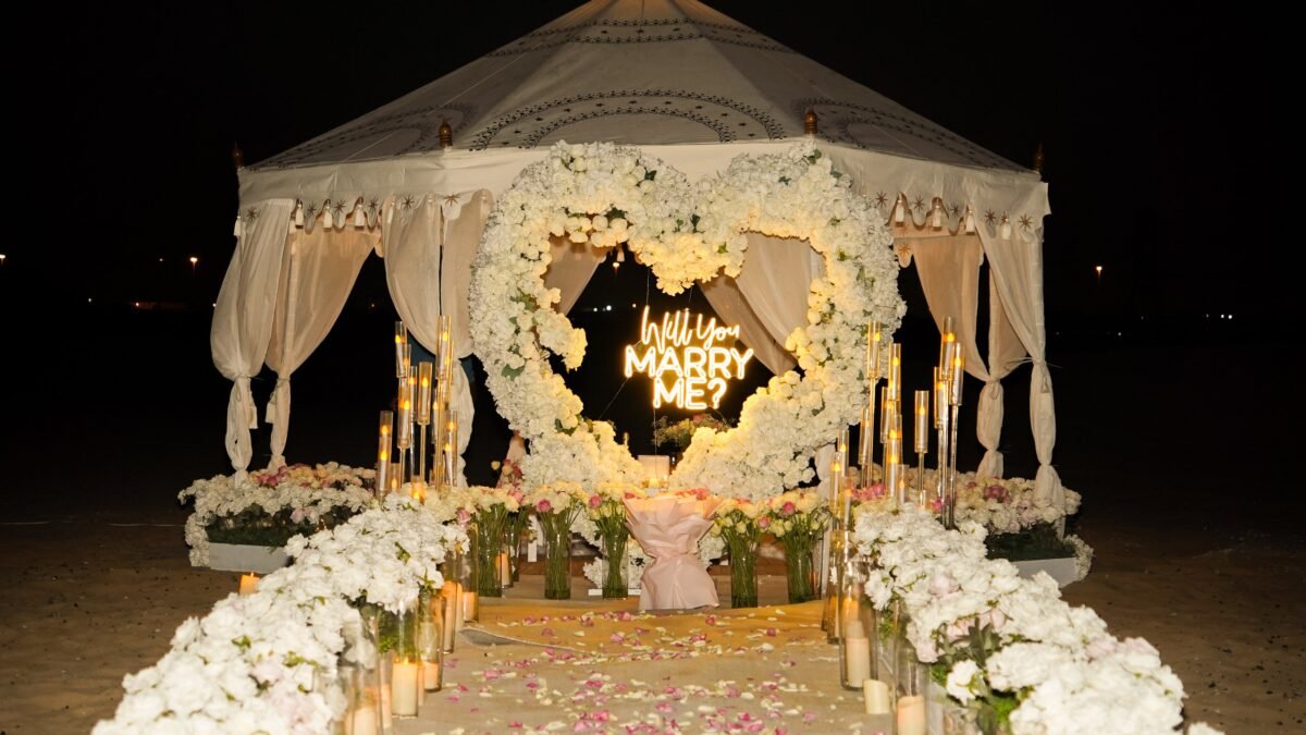 Half Desert Candlelit Romance Proposal