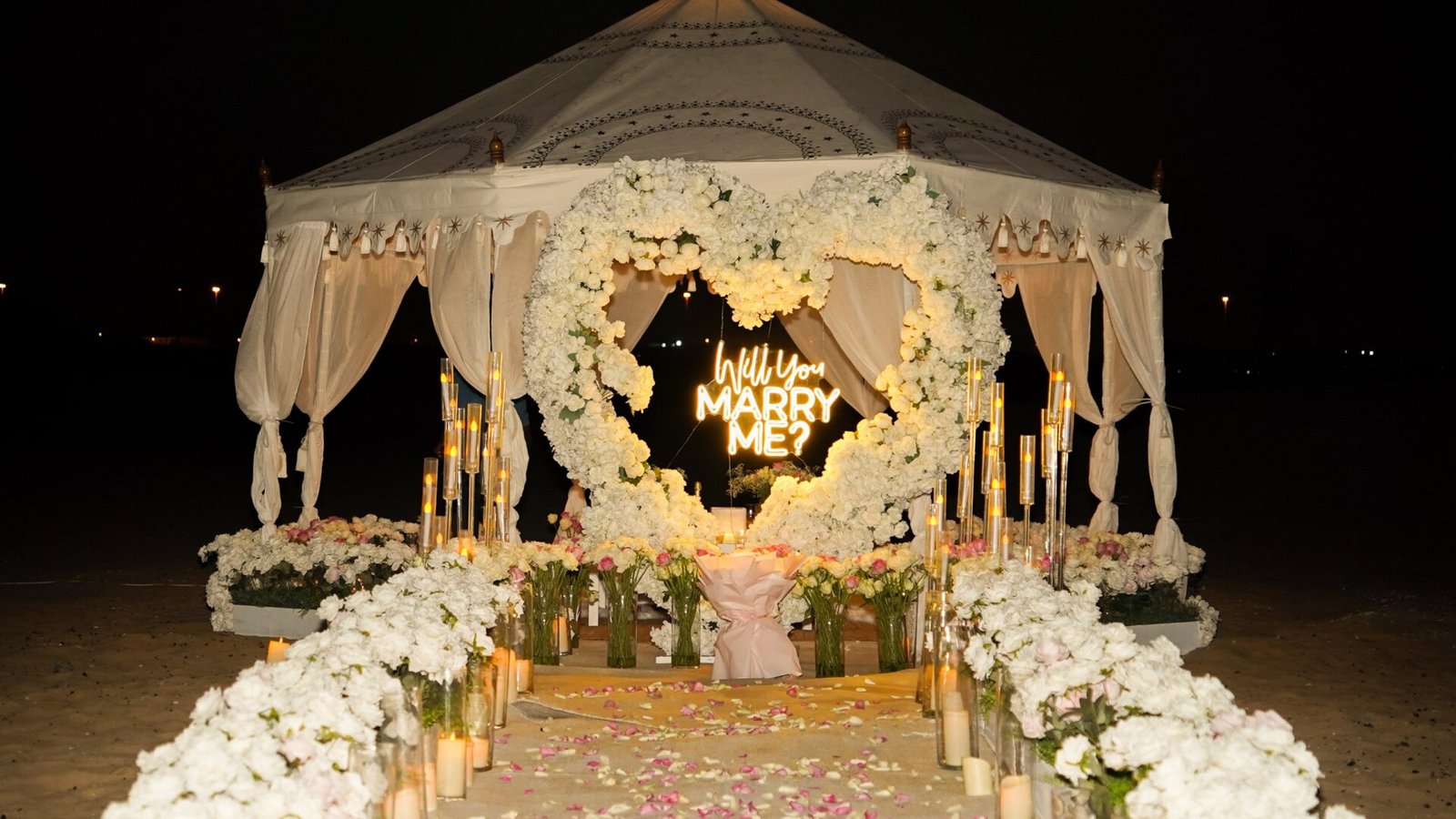 Half Desert Candlelit Romance Proposal