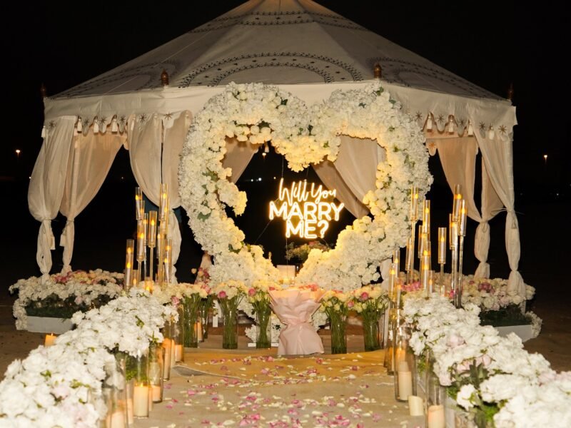 Half Desert Candlelit Romance Proposal