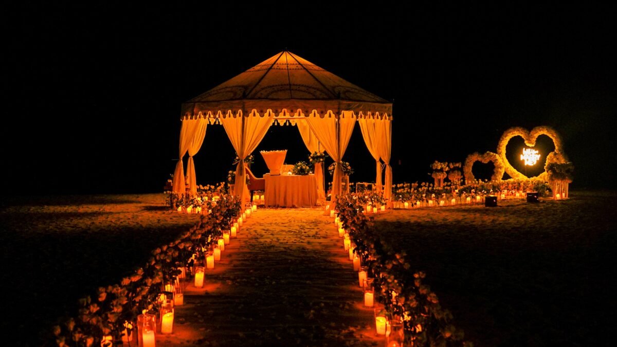 Private Desert Luxury Gazebo Proposal