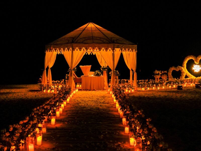 Private Desert Luxury Gazebo Proposal