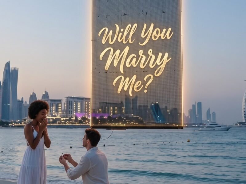 Spell Out Your Love with Flying LED Banners